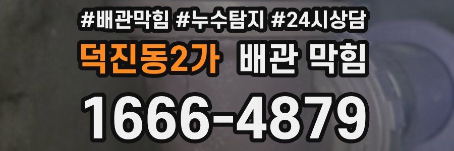 덕진동2가 배관 막힘