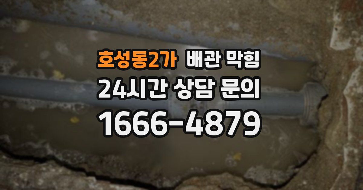 호성동2가 배관 막힘
