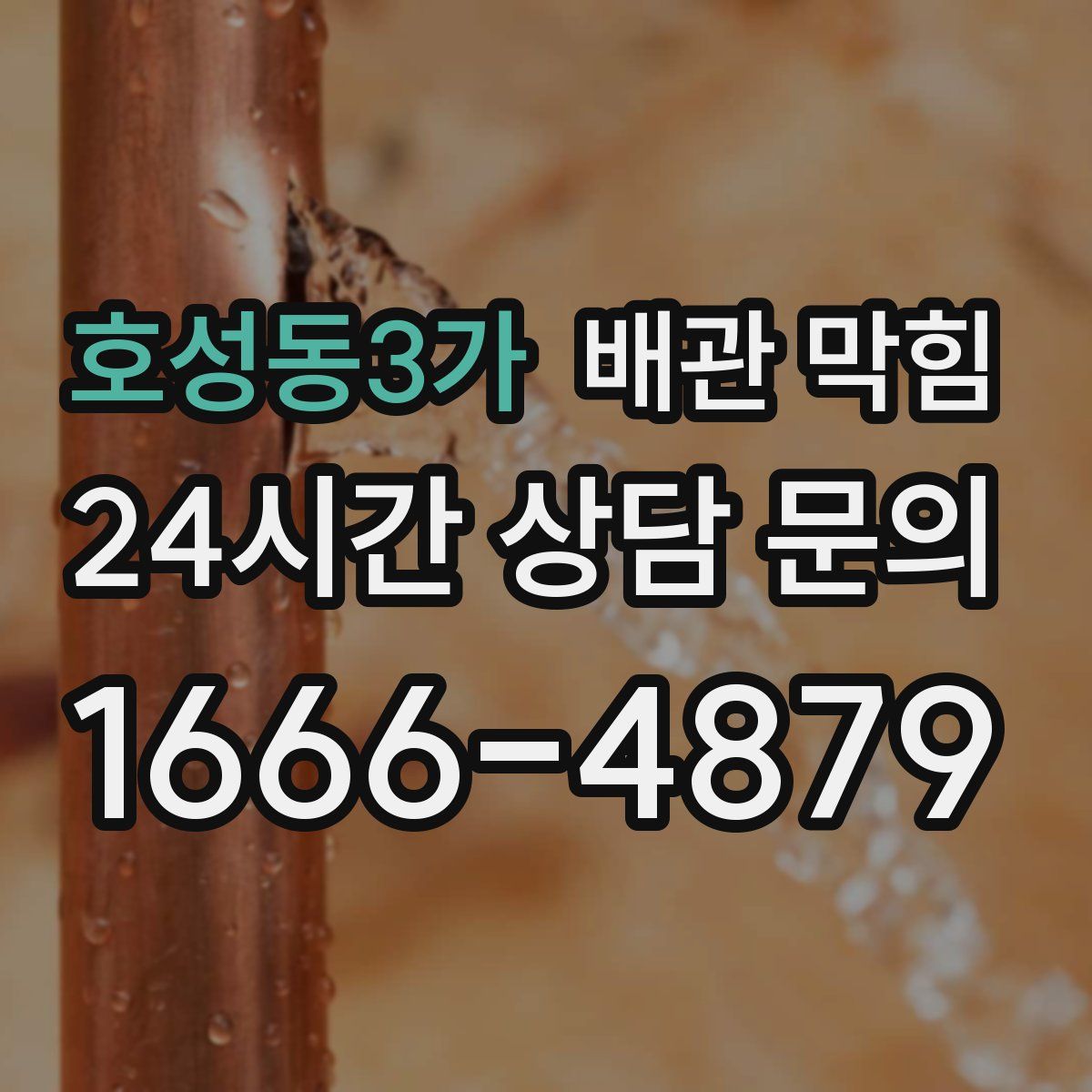 호성동3가 배관 막힘