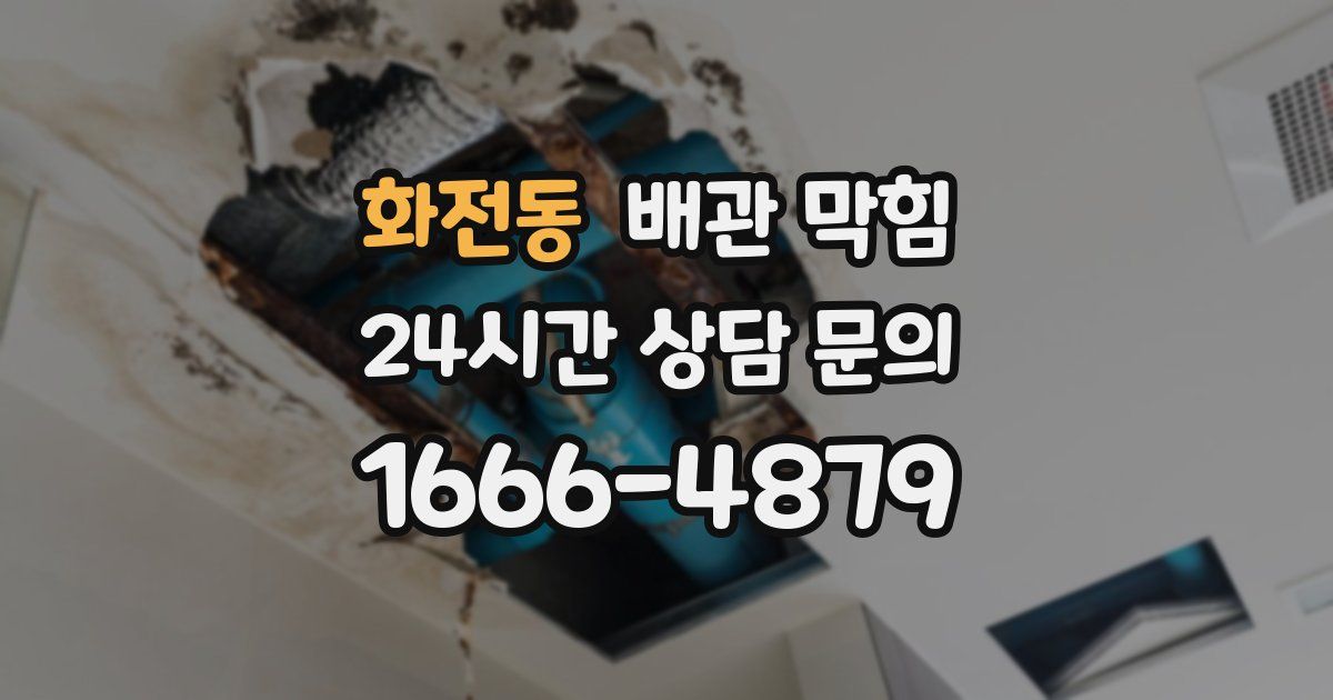 화전동 배관 막힘