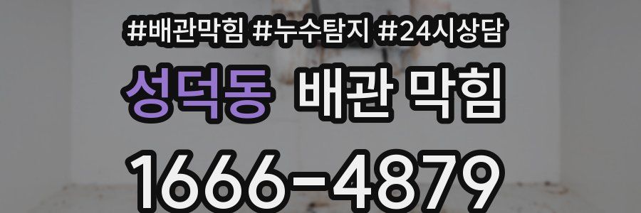 성덕동 배관 막힘