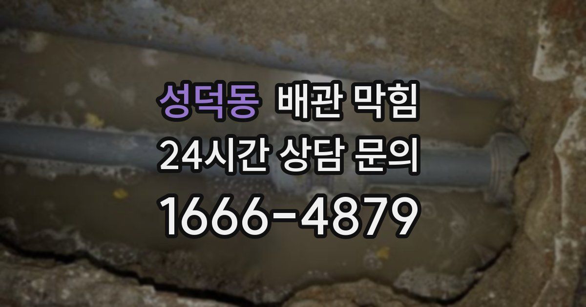 성덕동 배관 막힘