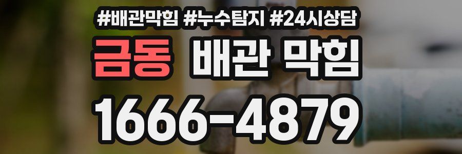 금동 배관 막힘