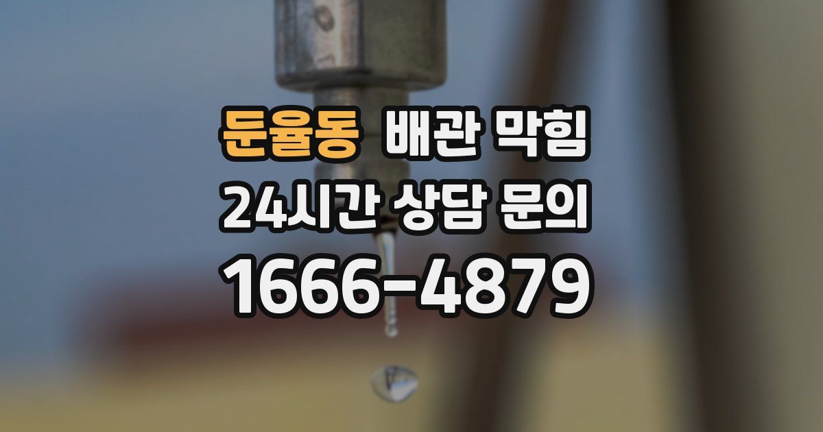 둔율동 배관 막힘