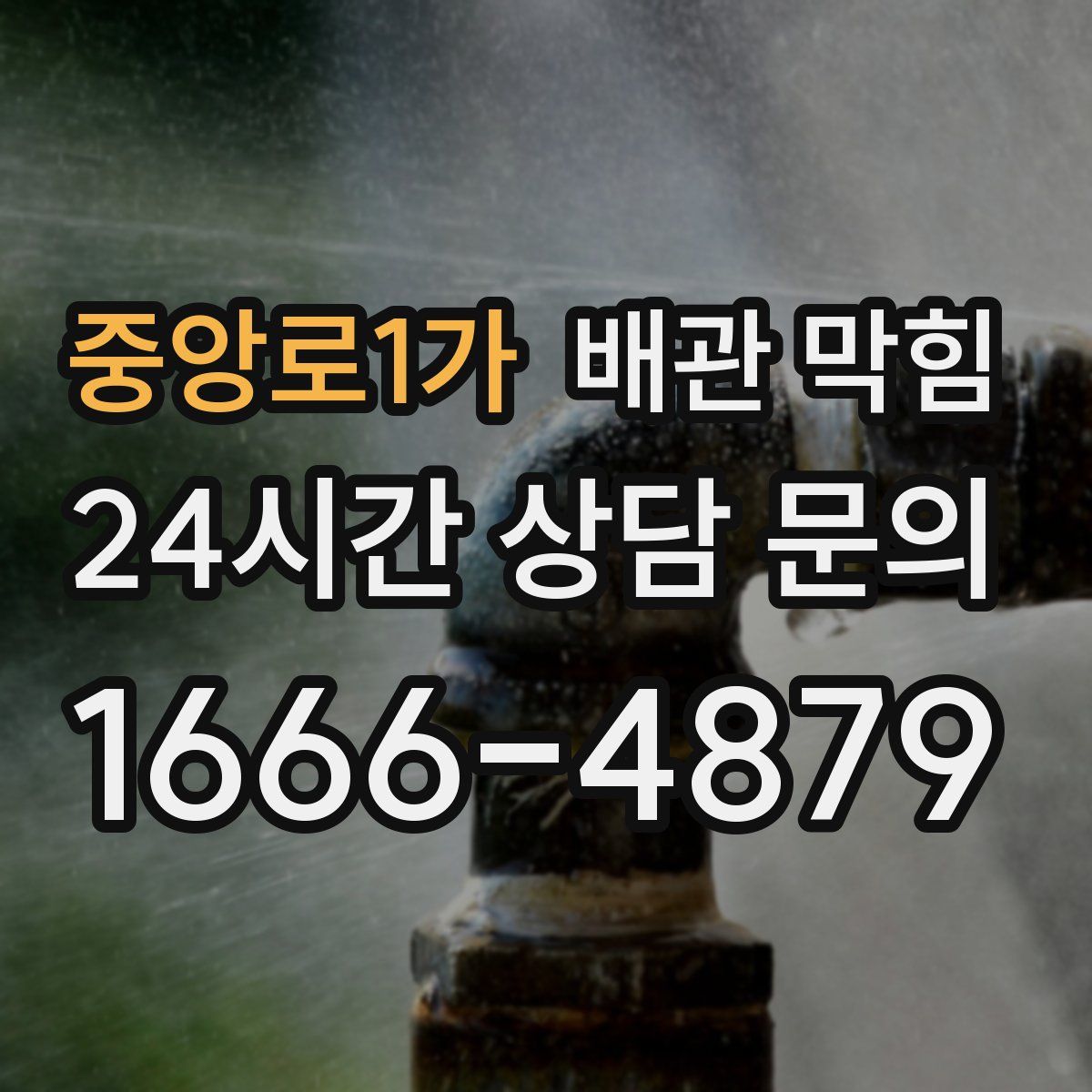 중앙로1가 배관 막힘