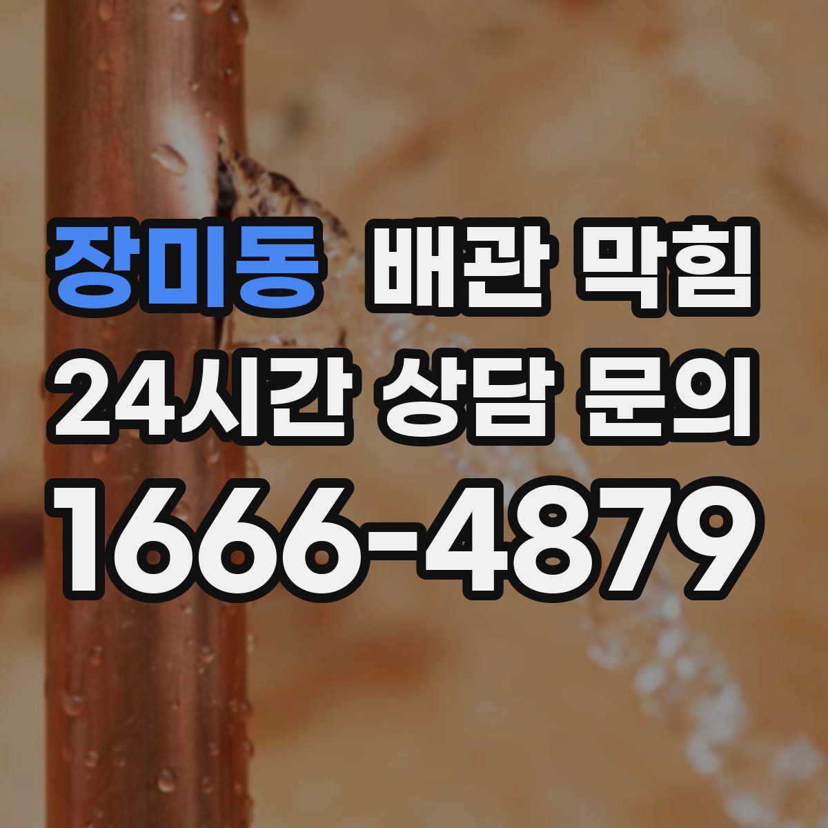 장미동 배관 막힘