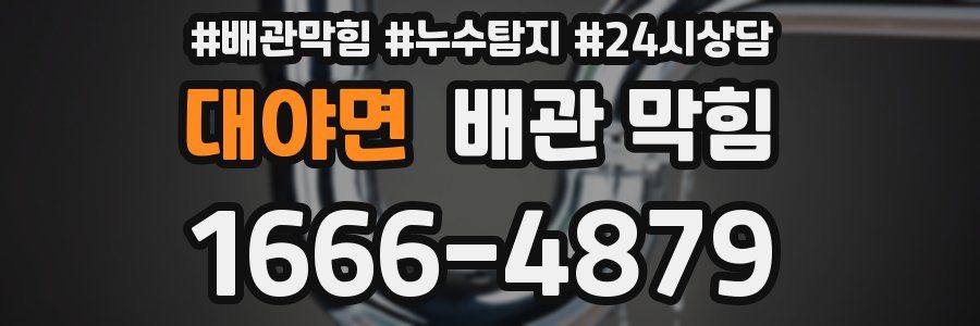 대야면 배관 막힘