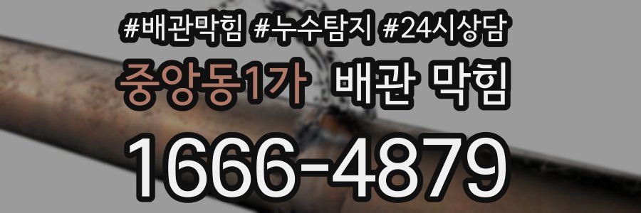 중앙동1가 배관 막힘