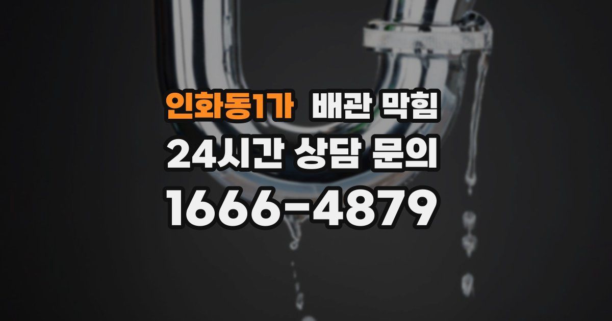 인화동1가 배관 막힘