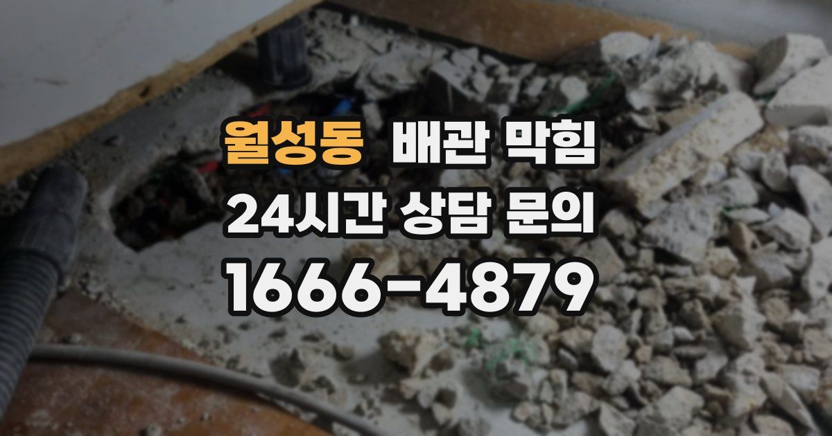 월성동 배관 막힘