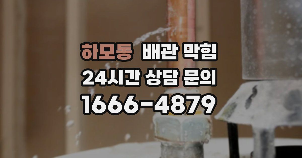 하모동 배관 막힘