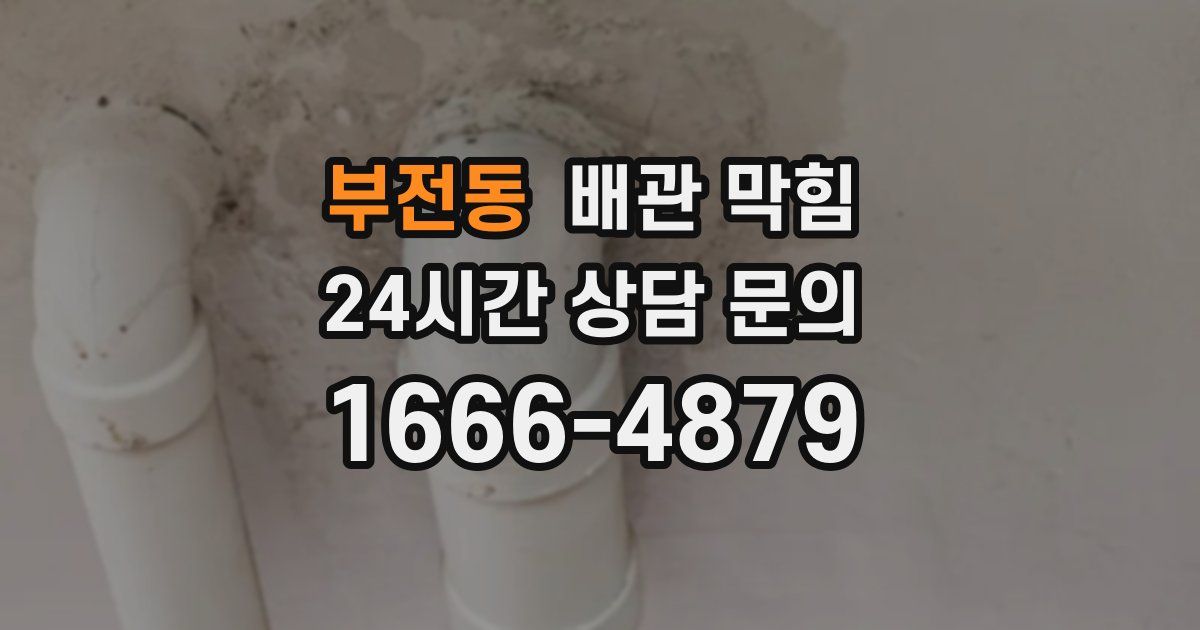 부전동 배관 막힘