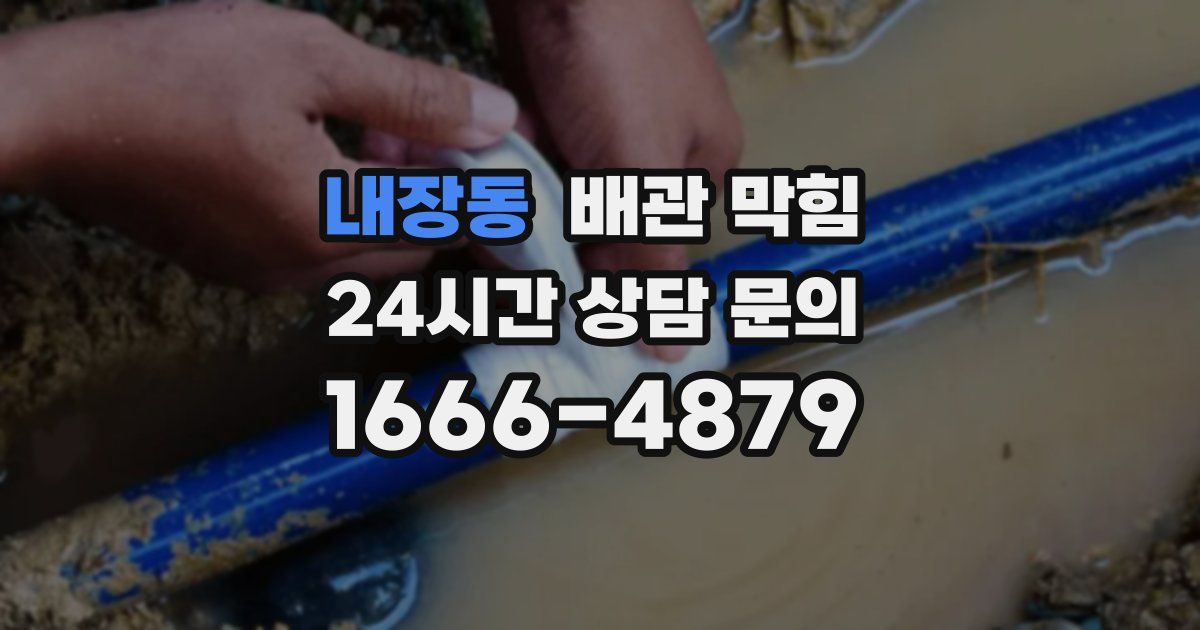 내장동 배관 막힘