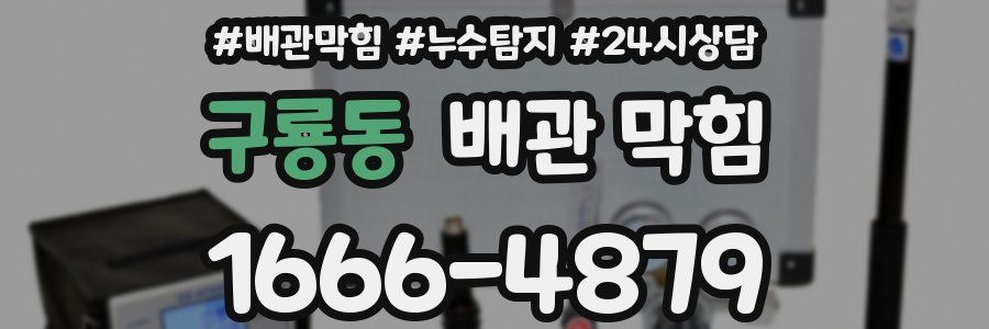 구룡동 배관 막힘