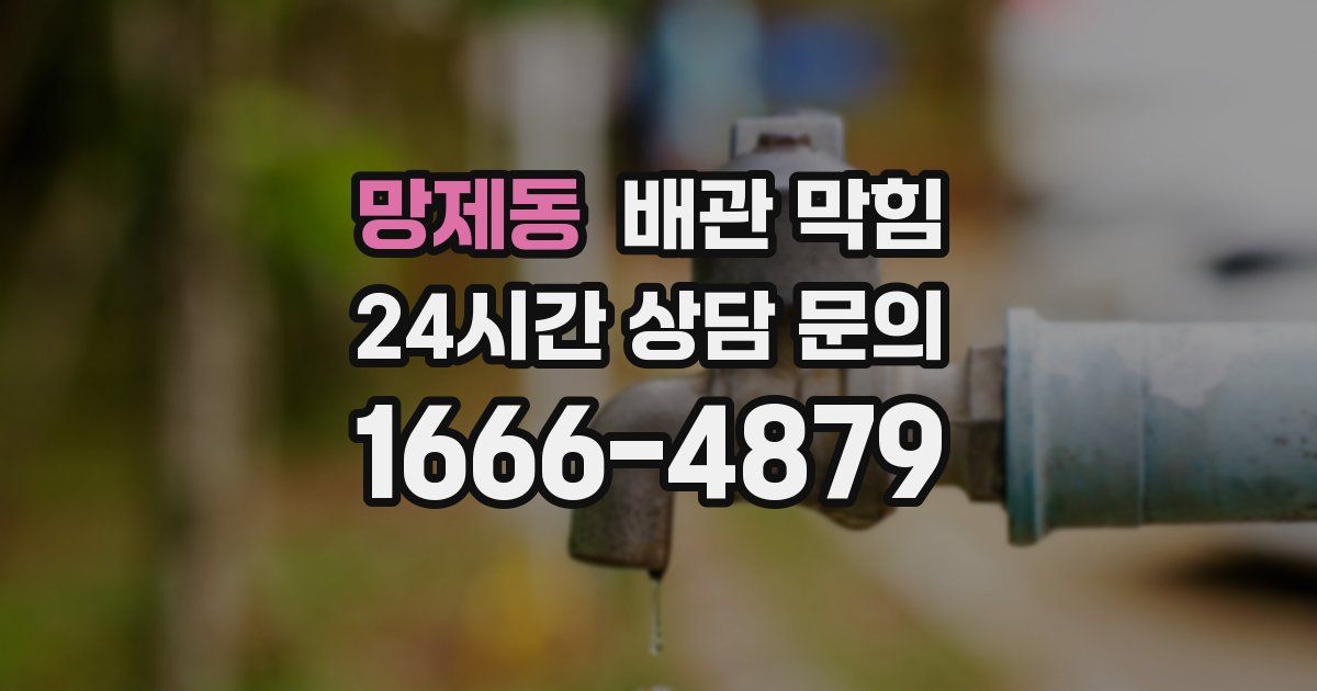 망제동 배관 막힘