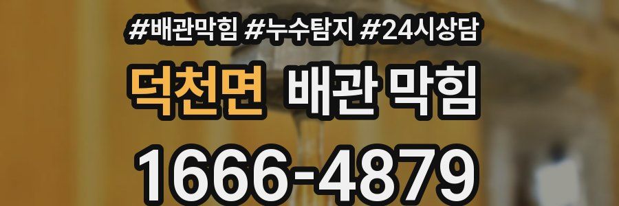 덕천면 배관 막힘