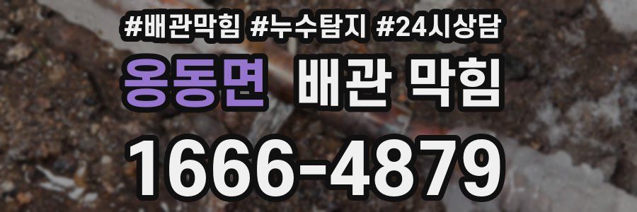 옹동면 배관 막힘
