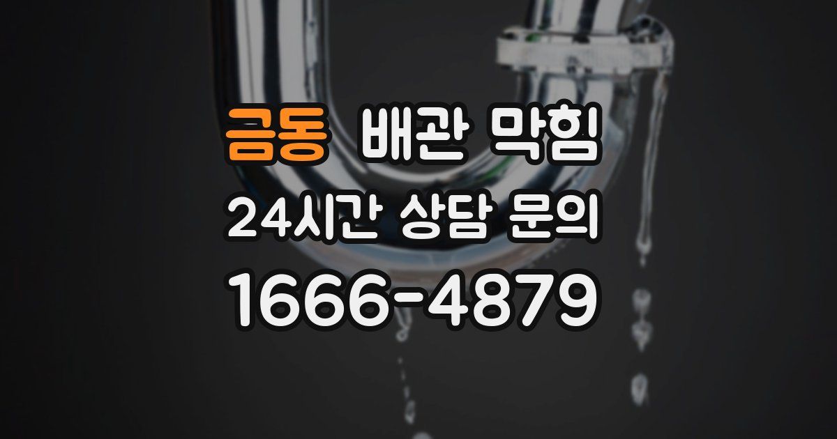 금동 배관 막힘