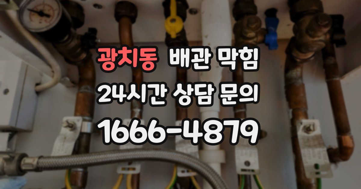 광치동 배관 막힘