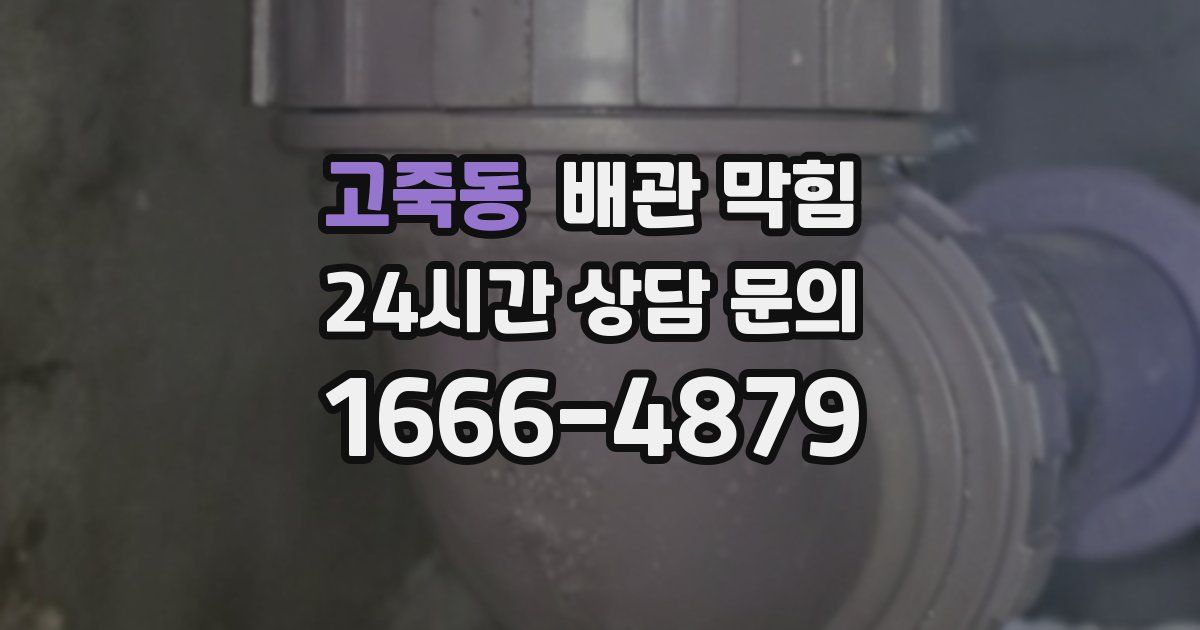 고죽동 배관 막힘