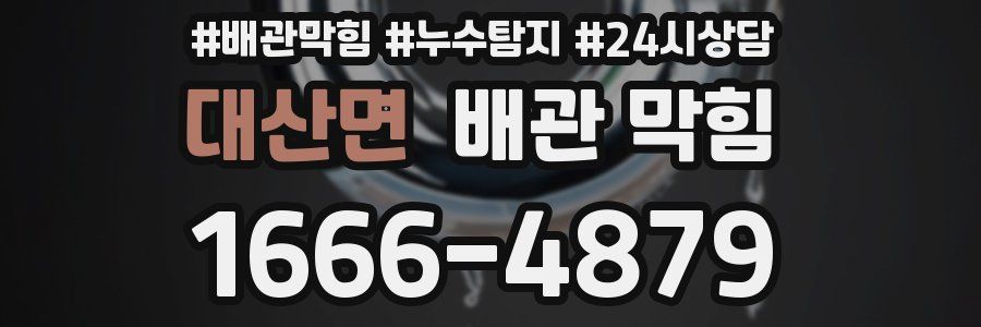 대산면 배관 막힘