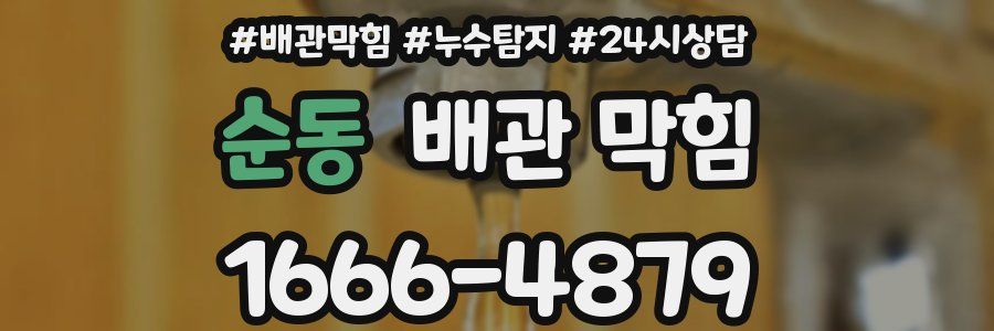 순동 배관 막힘