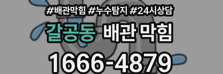 갈공동 배관 막힘