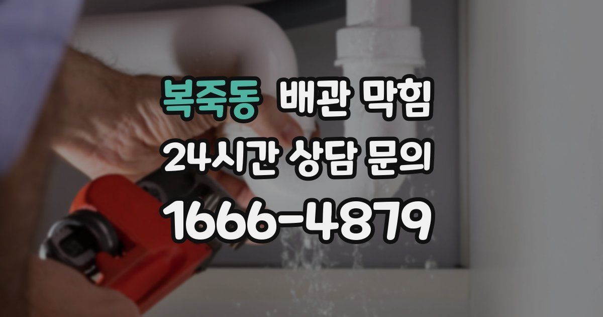 복죽동 배관 막힘