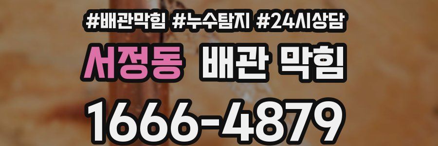 서정동 배관 막힘