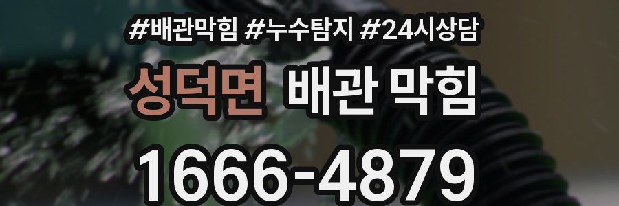 성덕면 배관 막힘