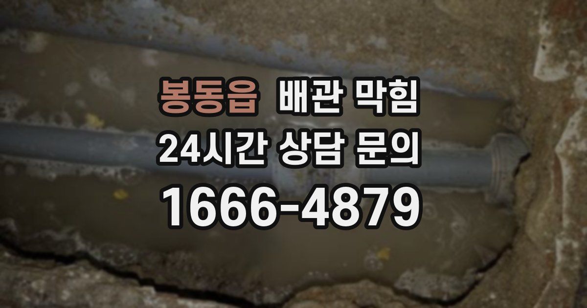 봉동읍 배관 막힘