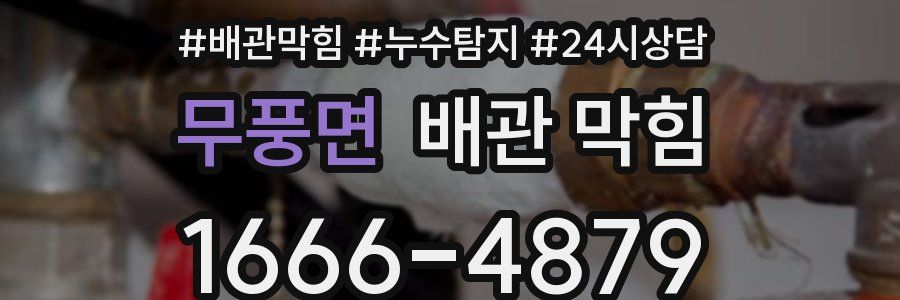 무풍면 배관 막힘
