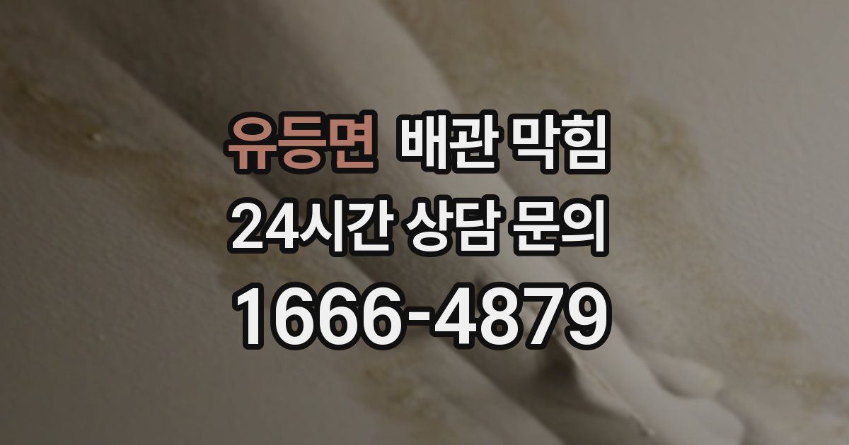 유등면 배관 막힘