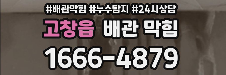 고창읍 배관 막힘