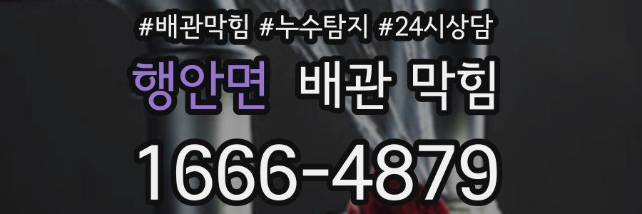 행안면 배관 막힘