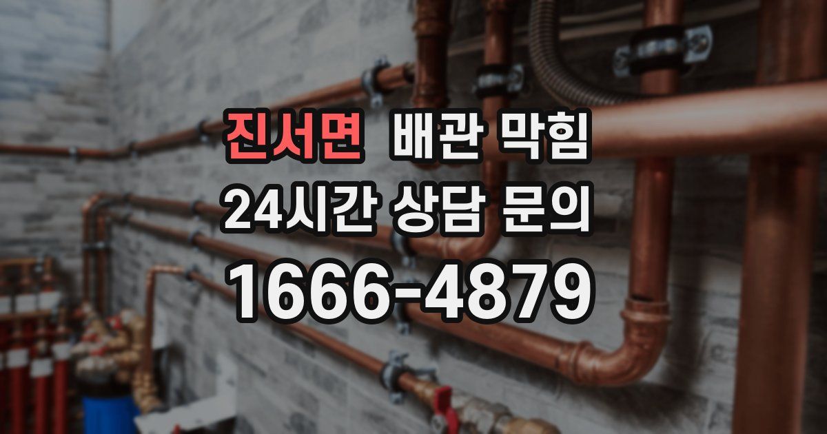 진서면 배관 막힘
