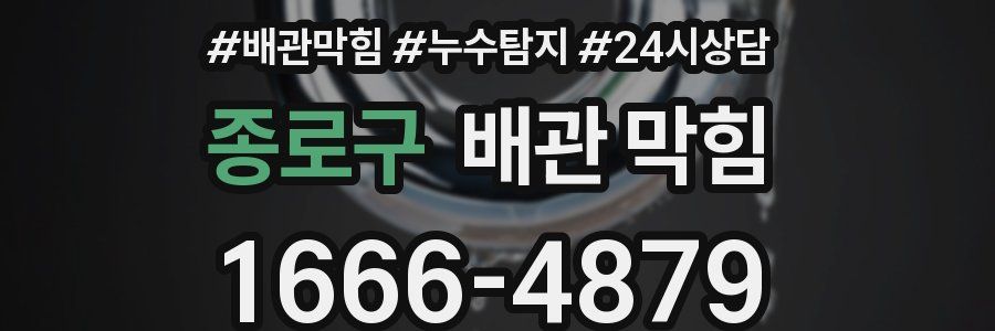 종로구 배관 막힘