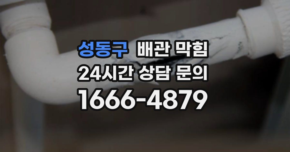 성동구 배관 막힘