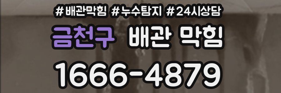 금천구 배관 막힘