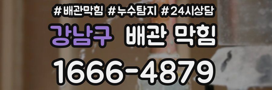 강남구 배관 막힘