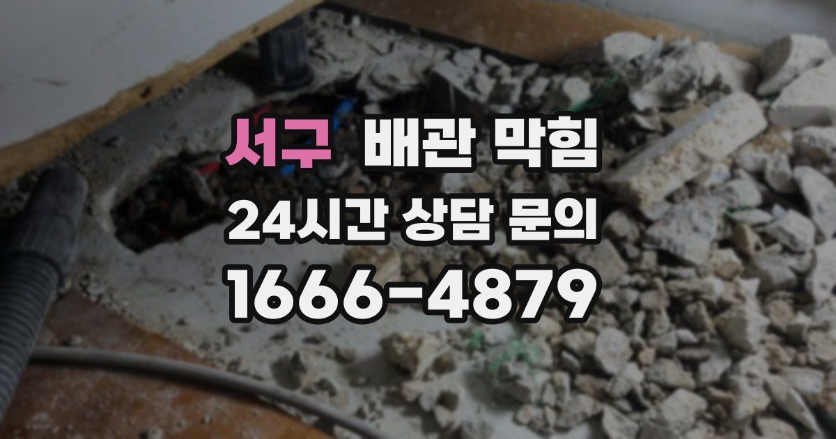 서구 배관 막힘