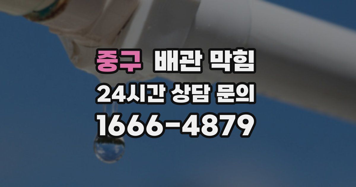 중구 배관 막힘