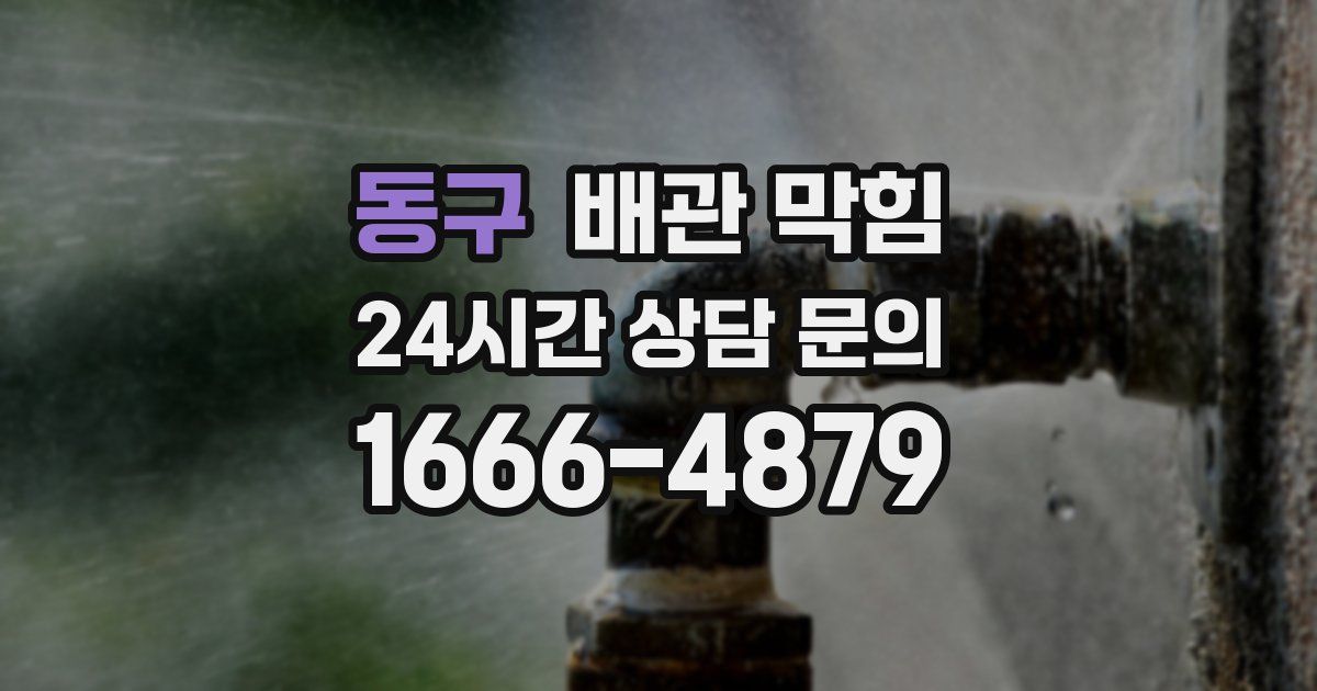 동구 배관 막힘