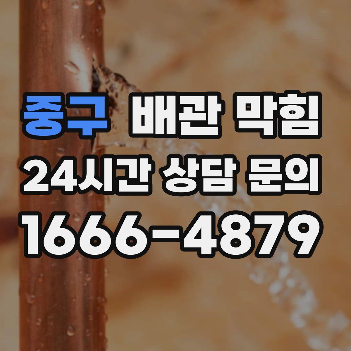 중구 배관 막힘