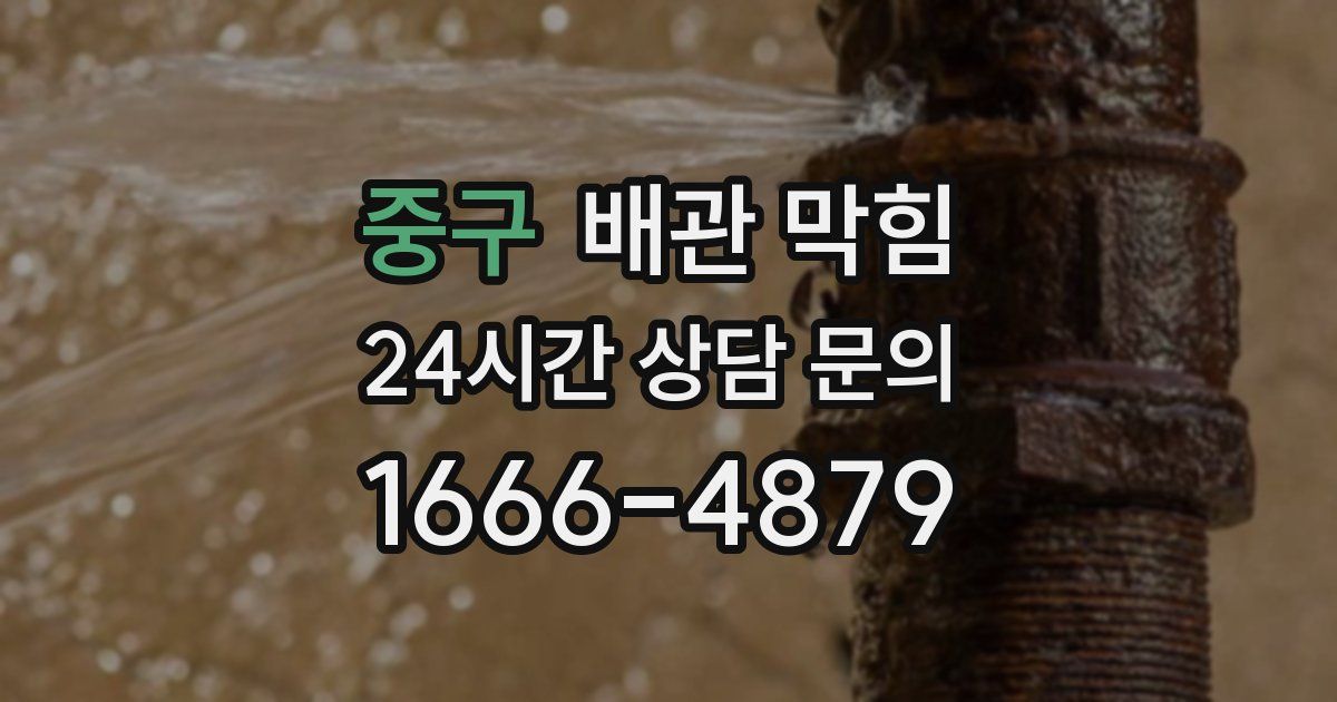 중구 배관 막힘