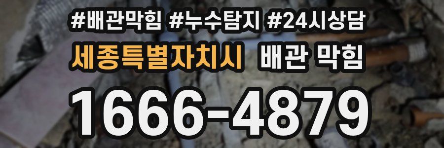 세종특별자치시 배관 막힘