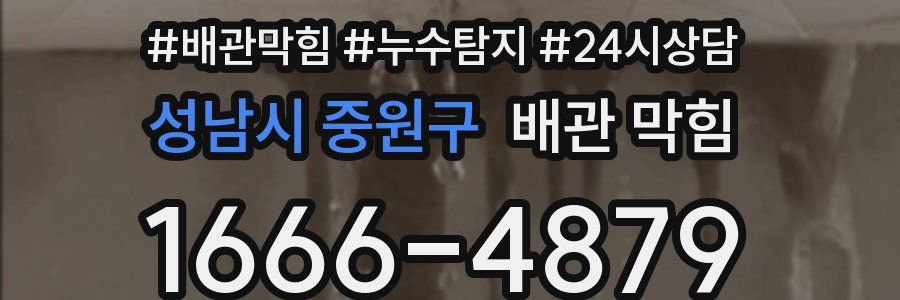 성남시 중원구 배관 막힘