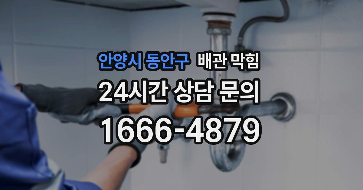안양시 동안구 배관 막힘