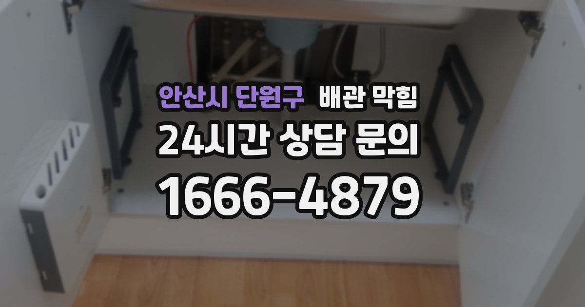 안산시 단원구 배관 막힘
