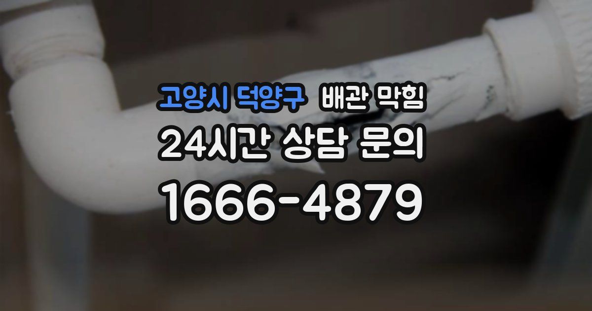 고양시 덕양구 배관 막힘